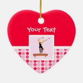 Cute Gymnastics Balance Beam Keramisch Ornament (Achterkant)