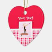 Cute Gymnastics Balance Beam Keramisch Ornament (Links)