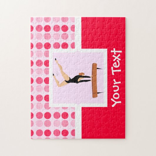 Cute Gymnastics Balance Beam Legpuzzel (Verticaal)
