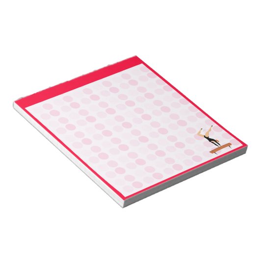 Cute Gymnastics Balance Beam Notitieblok (Schuin)
