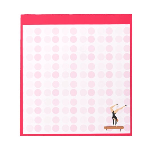Cute Gymnastics Balance Beam Notitieblok (Voorkant)