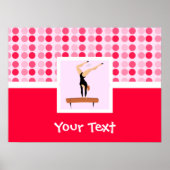 Cute Gymnastics Balance Beam Poster (Voorkant)