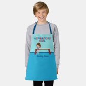 Cute Gymnastics Girl Custom Blue Gymnast Kinder Schort (Gedragen)