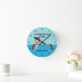 Cute Gymnastics Girl Custom Kinder Gymnast Bedroom Ronde Klok (Huis)