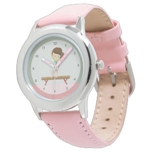Cute gymnastics girl horloge