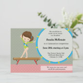 Cute gymnastics girl kaart (Staand voorkant)