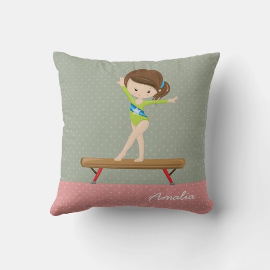 Cute gymnastics girl kussen (Achterkant)
