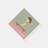 Cute gymnastics girl servet (Hoek)