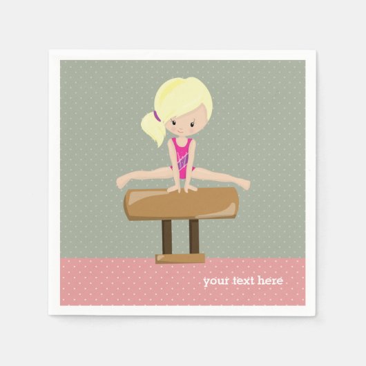 Cute gymnastics girl servet (Voorkant)