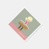 Cute gymnastics girl servet (Hoek)