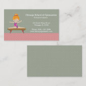 Cute gymnastics girl visitekaartje (Voorkant / Achterkant)