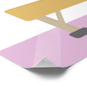 Cute Gymnastics Girls Birthday Party Banner Poster (Hoek)