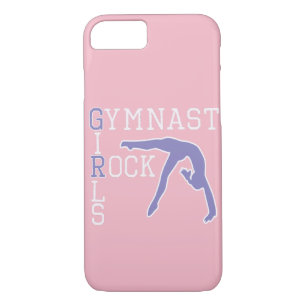 Cute Gymnastics Girls Rock Gift for Gymnast Girl iPhone 8/7 Hoesje
