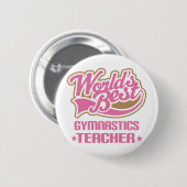 Cute Gymnastics-leraar Ronde Button 5,7 Cm (Voorkant /achterkant)