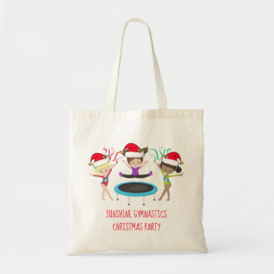 Cute Gymnastics met kerstmis Aangepaste Gymnast Ki Tote Bag