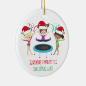 Cute Gymnastics met kerstmis Custom Gymnast Club Keramisch Ornament (Rechts)