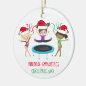 Cute Gymnastics met kerstmis Custom Gymnast Club Keramisch Ornament (Links)