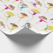Cute Gymnasts Wrapping Paper Cadeaupapier (Hoek)