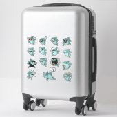 Cute Haaien Emoji Sticker Pack (Koffer)