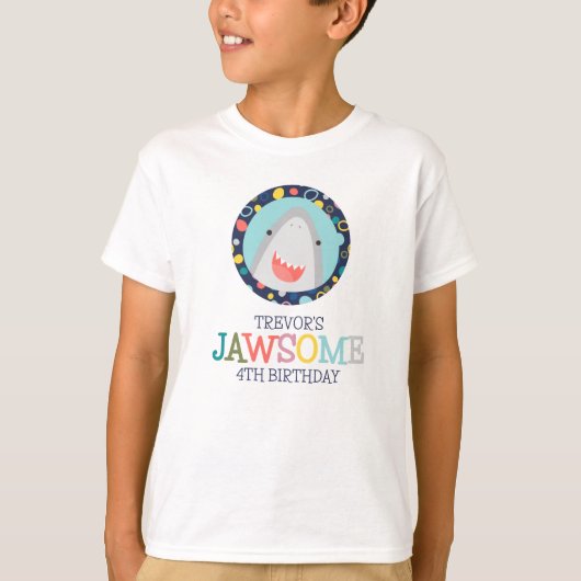 Cute Haaien Verjaardag T-shirt (Voorkant)