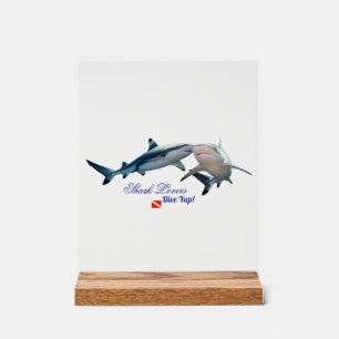 Cute haaienliefhebbers shotglas acryl bord