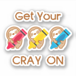 Cute haal je kraak op de grond sticker