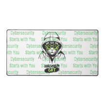 Cute Hacker Kat Illustratie – Cybersecurity cadeau