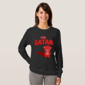 Cute Hail Satan Teddy Bear Something cute and evil T-shirt (Voorkant volledig)