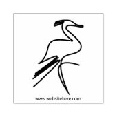 Cute Hair Crane Bird Rubberstempel (Afrduk)