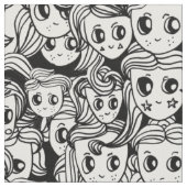 Cute Hair Girls Stof (Close Up)