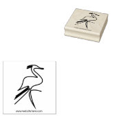 Cute Hair Kraanvogel Rubberstempel (Gestempeld)