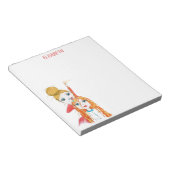 Cute Haircut Whimsical Illustralized Personalized Notitieblok (Schuin)