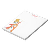 Cute Haircut Whimsical Illustralized Personalized Notitieblok (Linkerzijde)