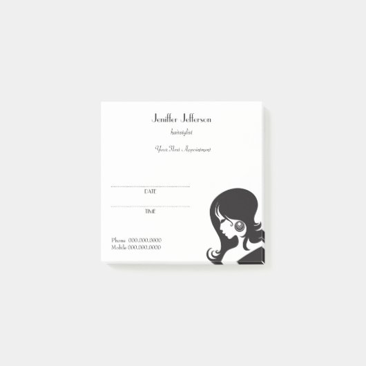 Cute Hairdresser Appointment Post-it® notes (Voorkant)