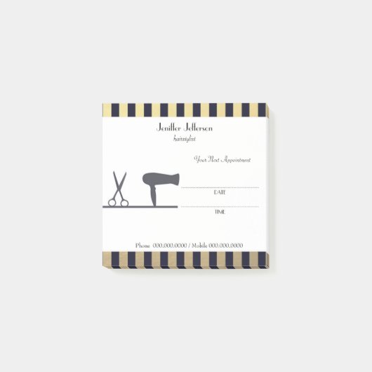 Cute Hairdresser Appointment Post-it® notes (Voorkant)