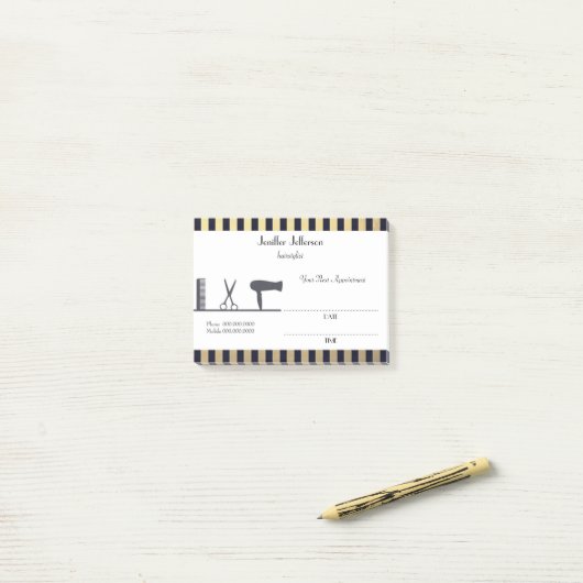 Cute Hairdresser Appointment Post-it® notes (Op bureau)