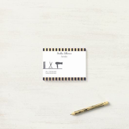 Cute Hairdresser Post-it® notes (Op bureau)