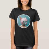 Cute Hairless Cate Pop Pilot T-shirt (Voorkant)