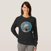 Cute Hairless Cate Pop Pilot T-shirt (Voorkant volledig)