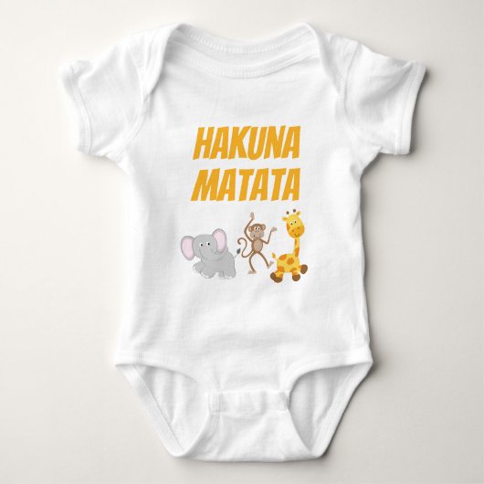 Cute Hakuna Matata Oerwoud Animals Romper (Voorkant)