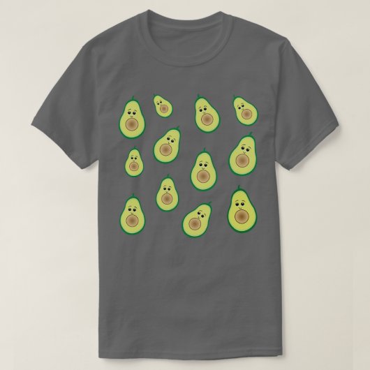 Cute Half Avocado Pattern Classic TShirt (Design voorkant)