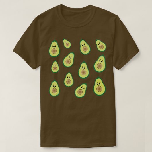 Cute Half Avocado Pattern T-shirt (Design voorkant)