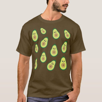Cute Half Avocado Pattern T-shirt