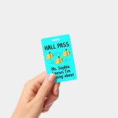 Cute Hall Pass Bumble Bee Team Spirit Badge (Handheld)