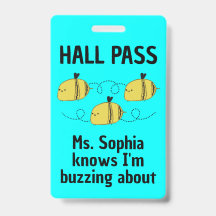 Cute  Hall Pass Bumble Bee Team Spirit