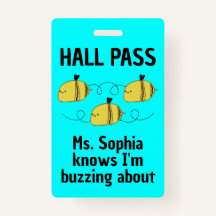 Cute  Hall Pass Bumble Bee Team Spirit