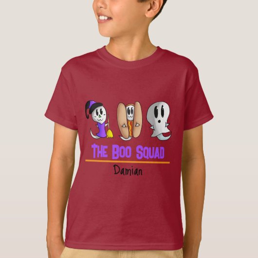 Cute Hallloween Kids Shirt The Boo Squad Shirt (Voorkant)