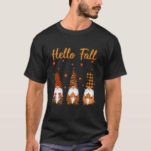 Cute Hallo Herfst Autumn Pset Gnomes Halloween T-shirt