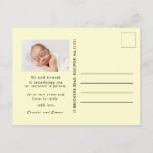 Cute Hallo Herfst herfst Baby Birth Foto Aankondigingskaart (Achterkant)