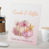 Cute Hallo Little Pumpkin Herfst Boerderij Kaarten Reclamebord Met Voetstuk (Insitu)